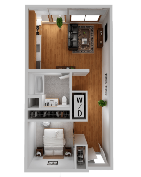 Cayuga Lofts 0x1 C3 Studio Sample Floor Plan