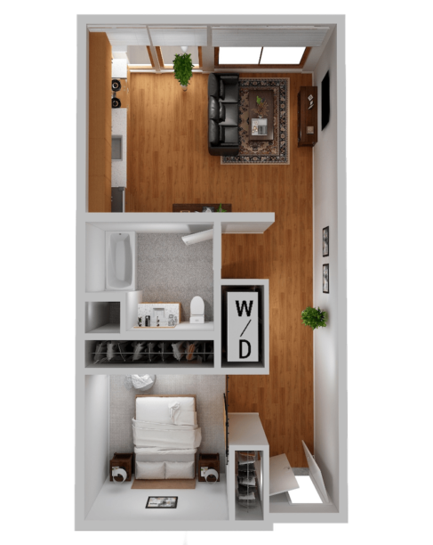 Cayuga Lofts 0x1 C3 Studio Sample Floor Plan