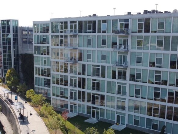 Cayuga Lofts Property Riverside Corner Aerial View